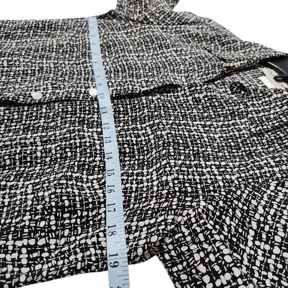 Donnkenny Blouse For Women Size Small Black And White 3/4 Sleeves Lightweight - Picture 7 of 11